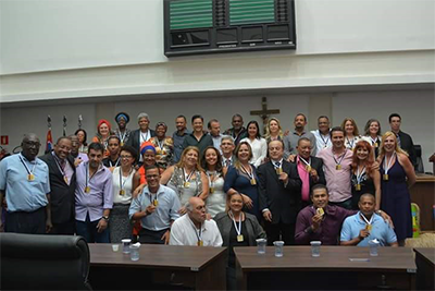 Vereadores de Taboão participam de entrega da Medalha Zumbi dos Palmares